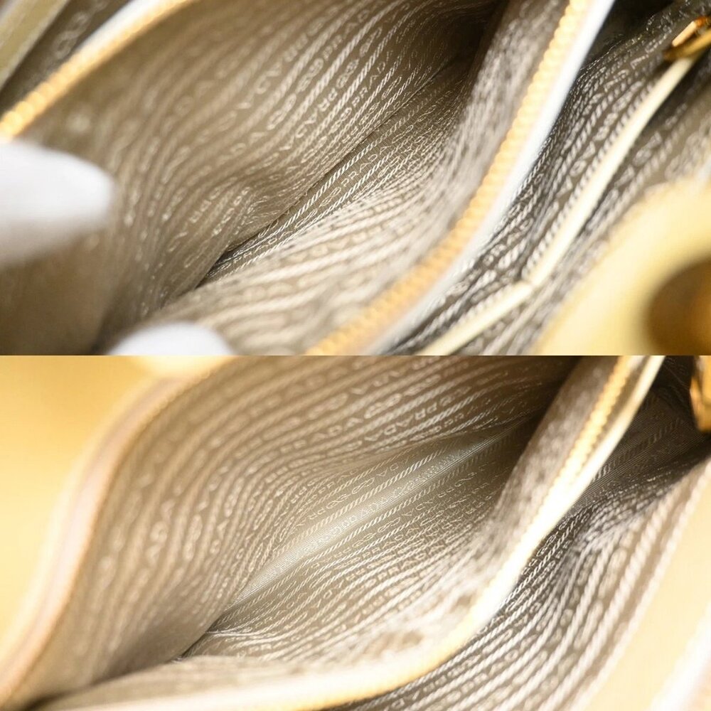 PRADA MILANO 2Way Shoulder Hand Bag Promenade Saffiano Leather Yellow 76EG323 - Picture 16 of 16